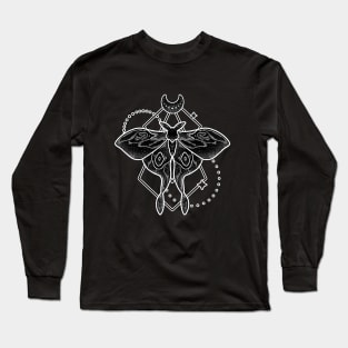 Night moth lineart Long Sleeve T-Shirt